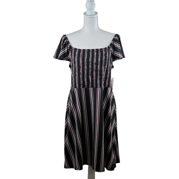 New Just Found Dress Women Size 2X Romantic Prairie Festival Shirred Flair - Picture 1 of 9